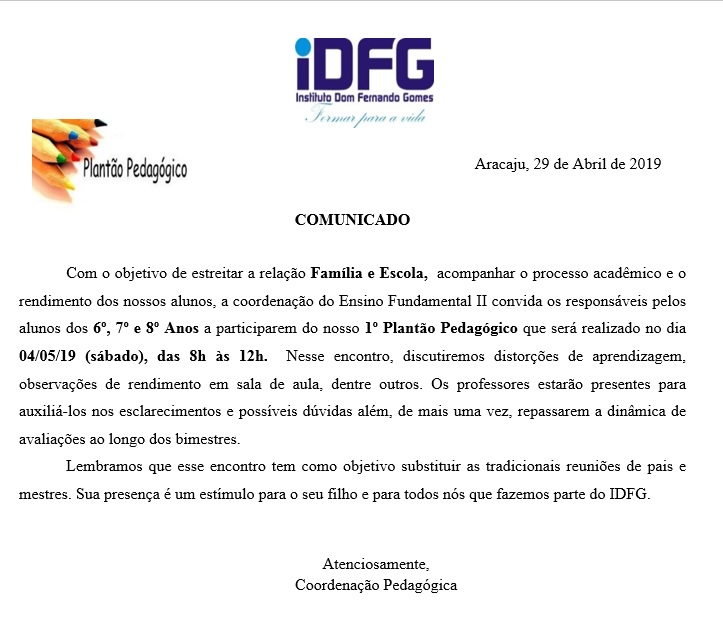 Plantão Pedagógico